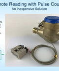 1 Inch NTEP IP68 NSF61 Non Lead Potable Water Meter With Pulse Output And Couplings Inline Horizontal Mount Gallons Readout For Accurate Home Or Industrial Water Tracking with pulse counter