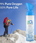 On The Go Oxygen Canister 12L With Single Mouth And Nose Mask For Sports Travel Altitude And Fitness Delivers Up To 450 Inhalations
