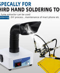 Compact Desktop Fume Extractor For Soldering And DIY Repairs With A 3 Stage Filter HEPA Plus Carbon Portable Smoke Absorber.