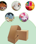 Rock Solid Brown Corrugated Shipping Boxes 6X5X3 Inches Bulk 28 Pack sturdy mailers with various packaged items around