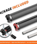 Garage Door Torsion Springs Pair 0.225 X 2 In X 30 In Dope Heavy Duty Steel With Aluminum Cones Precision Heat Treated Finish Abrasion Resistant Coating For Smooth Reliable Door Operation shown with winding bars.