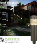 Dope Low Voltage Landscape Lights 3W 120LM LED Round Bollard Light 12V-15V in yard with modern house at night, weatherproof design
