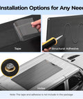 Arch Pro 200W Anti Shading N Type Fiberglass Flexible Solar Panel installation options for RV Boat Camping.