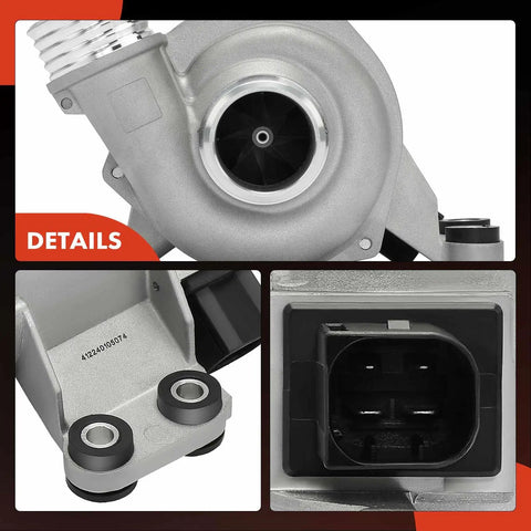 Premium Engine Electric Water Pump Compatible With Bmw F30 F32 328i 335i Xdrive showing detailed 4 pin connector and silver finish.