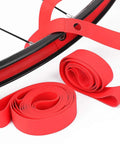 Heavy Duty Rim Tape Strip Liner For Mountain Bike Tires And Tubes Protection 26 Inch Red 2 Pack Nylon Construction