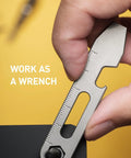 Titanium EDC Pry Bar Multitool With Dope Bottle Opener And Hex Wrench Ruler For Everyday Carry Keychain Pocket Tool Camping