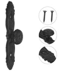 Vintage Cast Iron Drawer Pull Set For Cabinets And Furniture Drawers Retro Kitchen Cupboard Hardware in black with screws