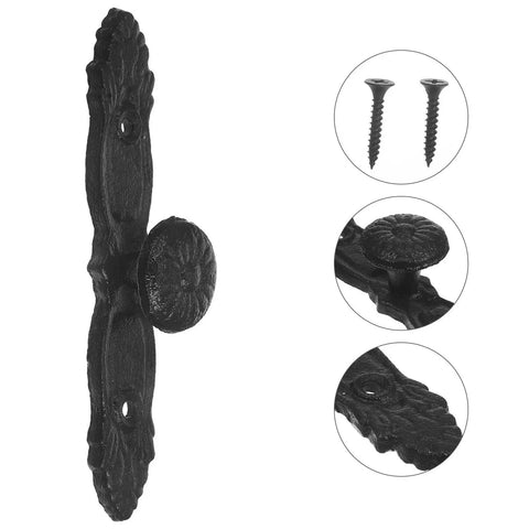 Vintage Cast Iron Drawer Pull Set For Cabinets And Furniture Drawers Retro Kitchen Cupboard Hardware in black with screws
