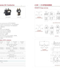 Top Rated UNMVBYITE ZJW-125C Electric Forklift Truck Solenoid Valve Main Contactor technical specs and diagrams.