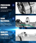 Close-up of Heavy Duty Air Conditioning Compressor showing precision design, high-quality metal housing, and quality control features.