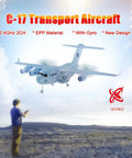C-17 RC Airplane With 2.4GHz 2CH Remote Military Transport Aircraft 373mm Wingspan EPP Foam Fixed Wing Plane in flight