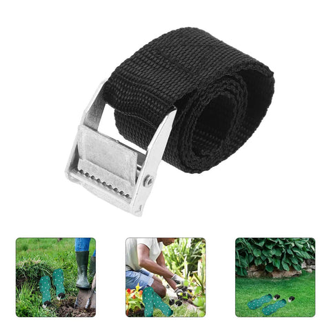 Adjustable strap detail for Garden Aerator Shoes With Adjustable Straps And Non Slip Spikes For Lawn Aeration And Yard Soil Health No Brainer