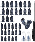 Tire Plug Kit With Screwdriver For Quick Ten Second Puncture Repair On Tubeless Tires Fits Cars Motorcycles SUVs ATVs Trucks No Tire Removal Needed For Roadside Emergencies, includes plugs and screwdriver.