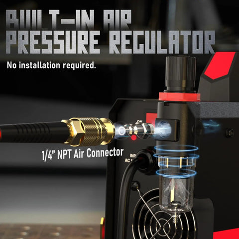 50 Amp Plasma Cutter With Dual Voltage 110 220V IGBT Inverter Air Powered Cutting Machine built-in air pressure regulator