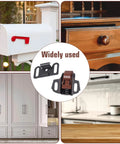 Mailbox Replacement Roller Catch Latch Kit for cabinets, RV latches, and kitchen use, shown against mailboxes and cabinets.