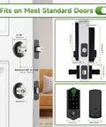 Fingerprint Smart Door Lock Set With App Control And Keyless Entry Bluetooth Touchscreen Keypad Deadbolt Auto Lock