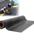 Heavy Duty Peel And Stick EPDM Rubber Roofing Roll Ultra Thick Waterproof Membrane, 52 sq ft for RVs, Sheds, Garages shown being installed.