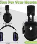 Four Pack 28dB NRR Ear Muffs Noise Reduction Hearing Protection For Shooting, Foldable Adjustable Earmuffs In Red And Blue