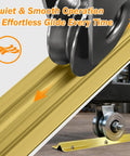 12 Foot Section V Track For Sliding Driveway Gates Heavy Duty Galvanized Steel Inverted V Groove Rail With Anchors Rust Resistant Gold