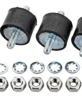 Pro Shop Vibration Isolator Mount Kit Smooths Rough Track Jitters And Drivetrain Harmonics For Racing Ignition Boxes. Four rubber mounts with bolts.