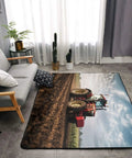 Living room with Soft Non Slip 63x48 Inch Area Rug For Living Room And Bedroom, Large Modern Doormat Style Floor Mat, Machine Washable