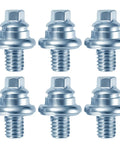 Six Pack Heavy Duty Battery Terminal Bolts With 3 8 Inch Side Post Adapter Studs And Nuts For Cars And Tractors And Tough As Nails Steel Build Guarantees Quick Install That Keeps Circuits Locked Secure - close-up of carbon steel bolts.