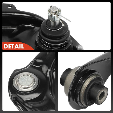 Close-up of Front Upper Control Arm Pair With Ball Joint And Bushing For Acura TL 2004 2005 2006 2007 2008 Left And Right