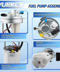 Electric In-Tank Fuel Pump Module Assembly For 2007-2008 Chevrolet Silverado 1500 And GMC Sierra 1500 V8 4.8L 5.3L 6.0L 6.2L Replace E3747M FG1058 Aftermarket Fuel System Upgrade