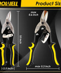 Heavy Duty 10 Inch Tin Snips For Metal Cutting With Chrome Vanadium Blades Left Handed Aviation Snips dimensions