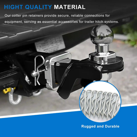 8 Piece Stainless Steel Trailer Hitch R Clips Assortment Kit For Universal Heavy Duty Retaining Wire Clips Cotter Pins For Trailers Tractors Trucks And Cars on trailer hitch