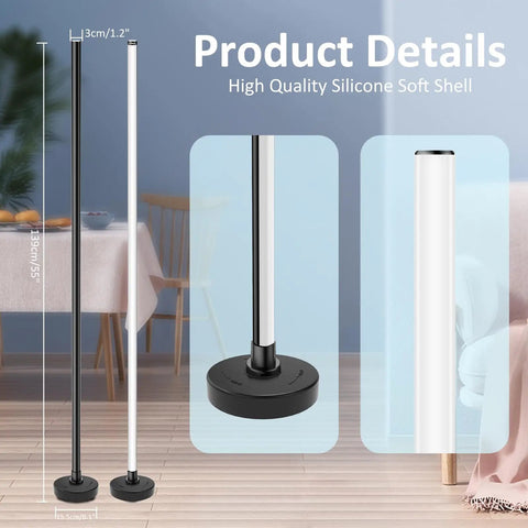 RGBIC Corner Floor Lamp With Remote And App Control 55 Inch Modern Minimalist LED Floor Lamp For Bedroom And Living Room Lit Color Changing Light With DIY Modes And Timing Brightness Boost For Any Mood