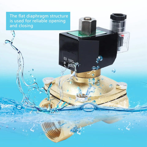 Top Shelf Brass Solenoid Valve Normally Open With Direct Acting Diaphragm And Smooth One Piece Build For Heavy Duty Automation And Compact AC 12 Volt Fluid Control That Gets The Job Done Right No Hassle Setup