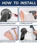 How to install Heavy Duty 12 Inch Black Metal Handrails for Indoor and Outdoor Safety with step-by-step installation guide.