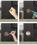 Six Pack Satin Nickel Closet Door Finger Pulls For Bypass Sliding Doors, 2-1/8 Inch Opening, Installation Steps