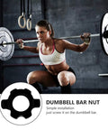 12 Piece Dumbbell Bar Nut Clamp Set For Barbell And Dumbbell Fixings Heavy Duty Fitness Accessories in use at gym