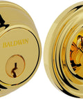 Next Level Smart Deadbolt Lock Featuring Bluetooth And WiFi Connectivity With Solid Brass Construction And Lifetime Polished Brass Finish, close-up side view.