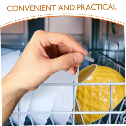 Hand inserting a dishwasher rack end cap in a dishwasher, highlighting the Huge Pack Of Dishwasher Rack End Caps And Tine Protectors Featuring A Hell Of An Easy Snap Installation For Modern Kitchens Solid Heavy Duty Replacement Parts That Really Fix Peeling Or Snapped Pegs In A Jiffy.