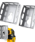 Upgrade 2 Pc Drywall Outlet Cutter Sets With Square Slot Blades For Oscillating Multi Tools, 3.74x2.36 inch stainless steel cutters.