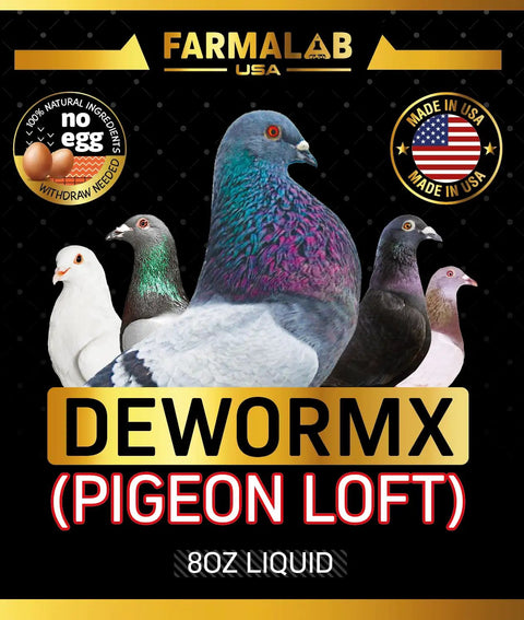 Extra Strength Pigeon Dewormer Liquid For Birds 60ml, Fast Acting Deworming Solution For Pigeons with product packaging