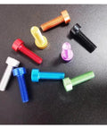 10 Pieces Aluminum DIN912 Cap Head Machine Screws Set In Orange With Hex Socket Drive M2 M2.5 M3 M4 M5 M6 Lightweight 6063 Alloy For Electronics RC And Small Machinery in various colors