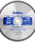 14 Inch Metal Cutting Saw Blade With 66 Tooth For Heavy Duty Chop Saws 1 Inch Arbor 2.6 mm Thin Kerf For Clean Finish Up To 1500 RPM