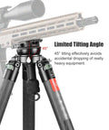 Solid 75 Mm Leveling Half Ball Adapter With Fast Turn Lever Lock showing 45° tilting angle for stability on tripod.