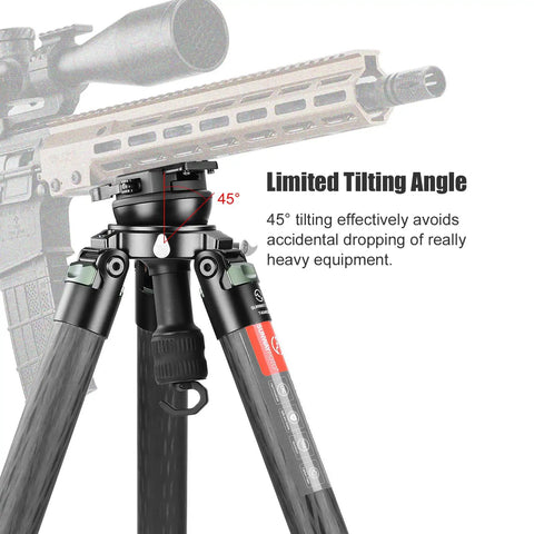 Solid 75 Mm Leveling Half Ball Adapter With Fast Turn Lever Lock showing 45° tilting angle for stability on tripod.