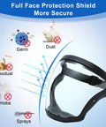 Two Pack Clear Face Shields For Full Face Protection No Fog Reusable Anti Fog Window showing protection against elements