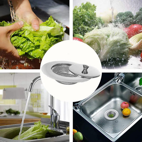 Large Diameter Stainless Steel Sink Strainer With Lid And Drain Filter Keeps Clogs Away In Kitchen And Bathroom Basket Catcher Simple Clog Blocker Durable Drain Protector 2 Pack
