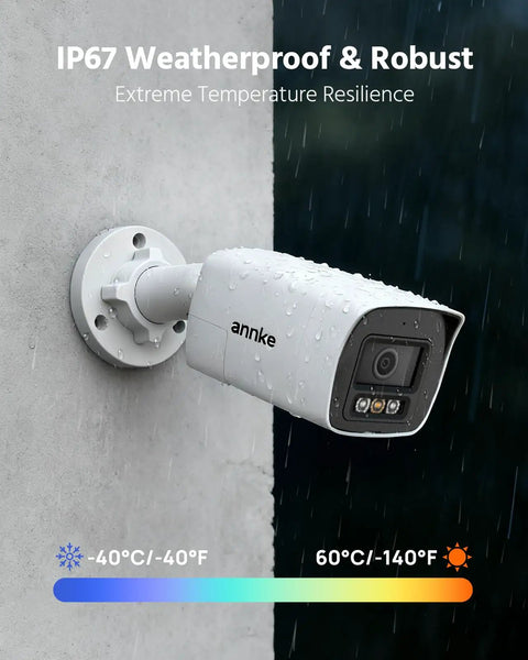 Outdoor 3K Two Way Audio Security Camera System With 8 Channel H265 Plus DVR AI Human and Vehicle Detection Four 5MP Wired CCTV Cameras