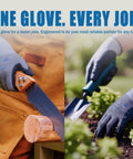 Nitrile Coated Work Gloves With MicroFoam Grip, Seamless Knit Nylon And Spandex, in use for sawing wood and gardening, Medium Size M 12