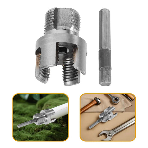 Lapyappe Heavy Duty Pipe Threader Compatible With Drill For Cutting Threads On Pvc And Plumbing Pipes Carbon Steel Build precision cutter for plumbing.