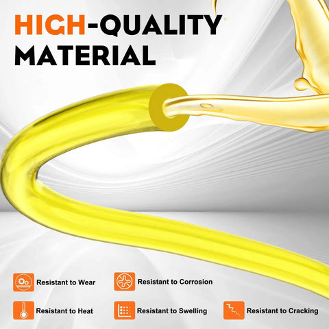 High-quality yellow gas fuel line from Gas Fuel Line Hose Kit For Small Engines Four Size Tubing Pack Each Four Feet