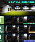 Image showcasing Outdoor Solar Flood Light With Motion Sensor, 416 LEDs Delivers 3000 Lumens Of Serious Brightness, 3 Modes and Levels.